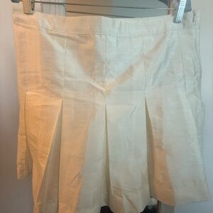 Anthropologie Maeve pleated taffeta Cream / off-white Skirt. Brand new with tags